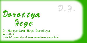 dorottya hege business card